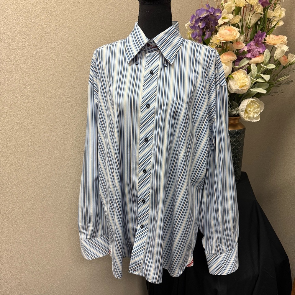 Tommy Hilfiger XL Striped Button Down Shirt Classic
